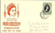 1953 British Somaliland Protectorate HM Queen Elizabeth 2 Coronation FDC Cover