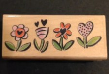 Rubber Stampede Flower Border Rubber Stamp 2694E
