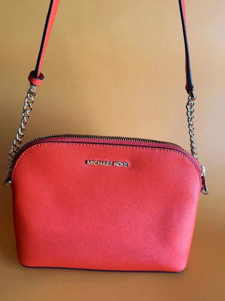 Auténtico Bolso Bandolera Michael Kors Naranja Cindy Cartera Excelente Estado Foto 2 de 4