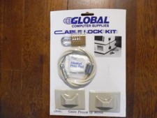 Global Computer Supplies Cable Lock Kit Model C8248  NEW SEALED NOS