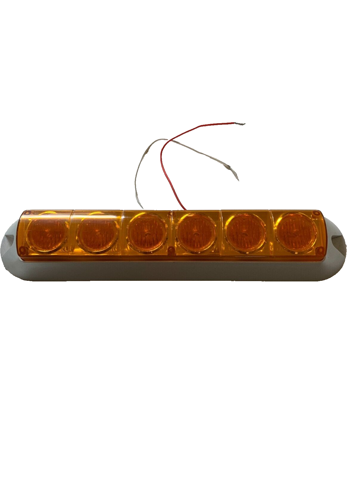 12" Amber Strobe Trailer Light 12 volt 2 1/2" wide 2 1/4" high 3 Watt