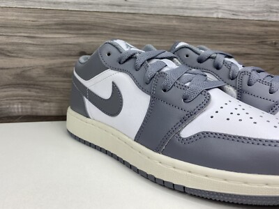 Nike GS Air Jordan 1 Low Stealth Grey White Sail (553560 053