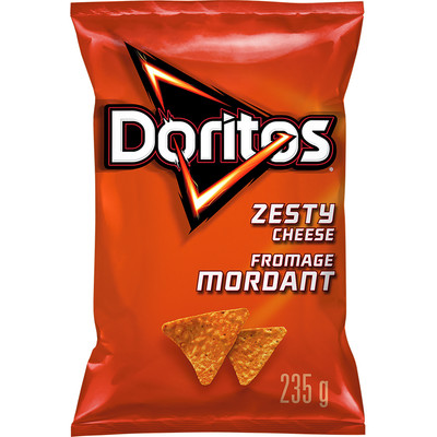 2-Pack Doritos Zesty Cheese flavoured tortilla chips