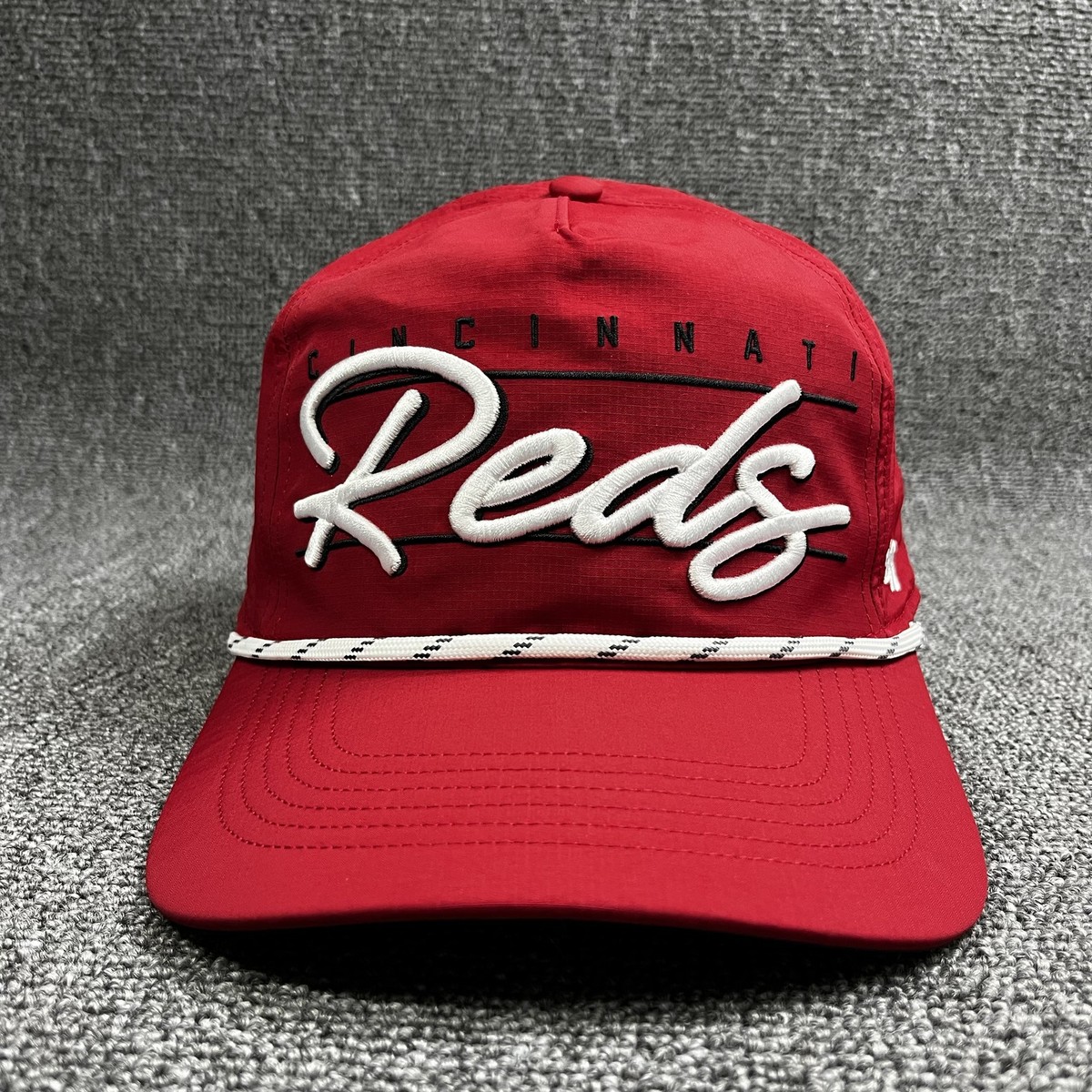 New '47 Brand Cincinnati Reds Hitch Rope Snapback Hat Red Adjustable Cap