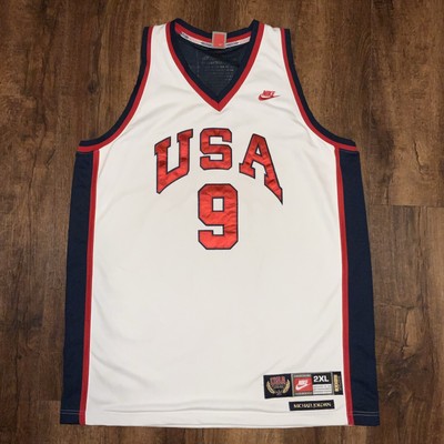 Vintage Nike Michael Jordan #9 Dream Team USA Basketball Jersey 