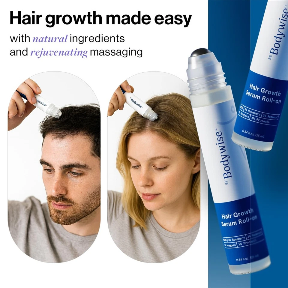 Be Bodywise Hair Growth Serum Roll On - 3% Rosemary, 3% Redensyl & 2% - 25ml - Image 2 of 4