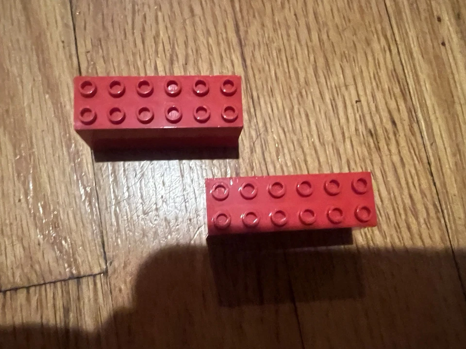LEGO Piece #73090a RED 2 x 6 x 2 Weighted Brick | Lot Of 2 | - Image 2 of 4