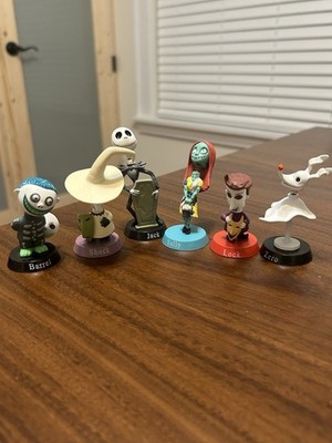 Disney Nightmare Before Christmas 6 Of The Mini Bobble Spring Head Figures READ