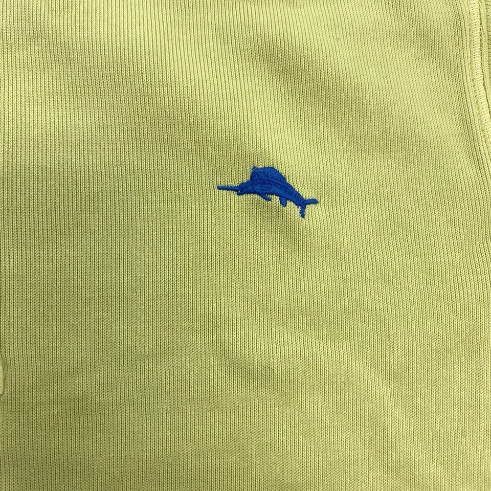 Camisa Tommy Bahama Para Hombres Grande Amarilla 1/4 Cremallera Sudadera Antiqua Cove Relax Foto 4 de 4