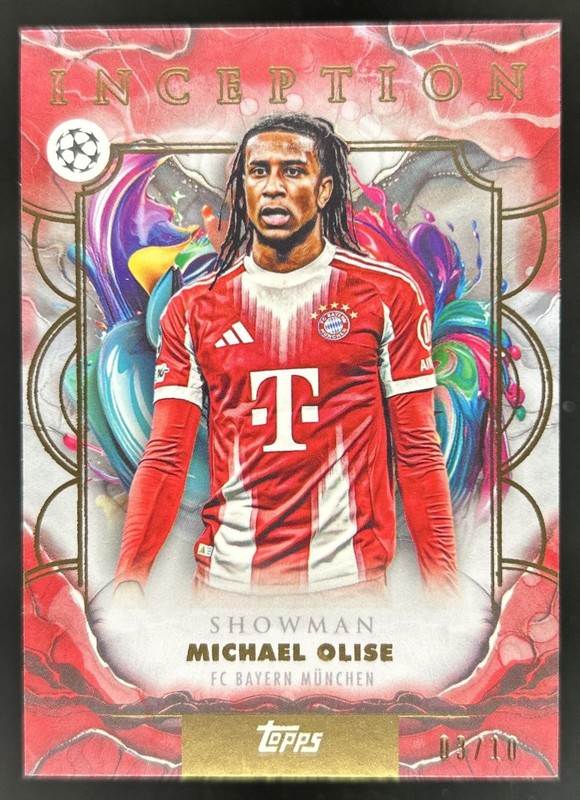 2025-26 Topps Inception UEFA Michael Olise Red Foil #/10 Bayern Munchen