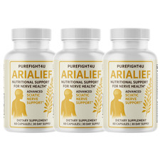 AriaLief Brain  Nerve Support  Memory  Cognitive Boost Supplement - 3 Bottles