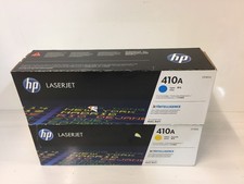 (2) Genuine HP 410A Color Toner Cyan Yellow CF411A CF412A for M477 M452