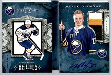 Casey Mittelstadt 2018-19 UD Black Diamond Booklet Relics Rookie Auto Patch /99