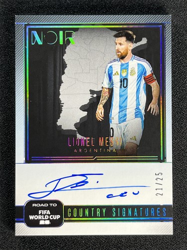 2025-26 Panini Noir FIFA World Cup Lionel Messi Country Signatures Auto /25