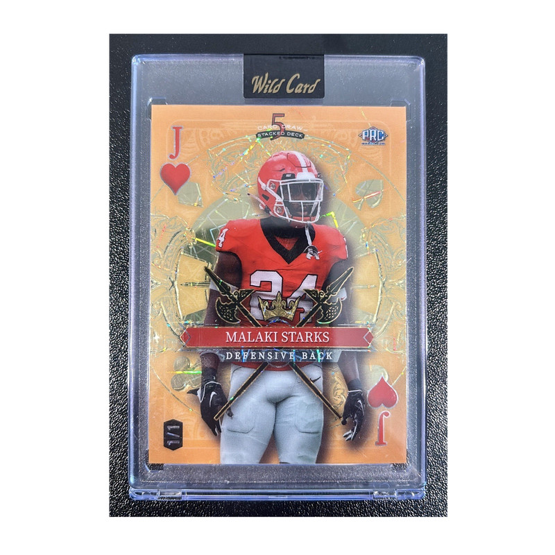 Wild Card 2024 5 Card Draw Stacked Deck Malaki Starks Bulldogs 1/1