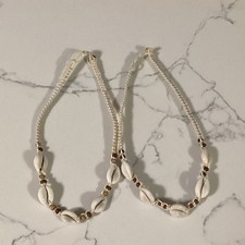 Hawaiian Puka Shell Necklace Choker Style Lot Of 2