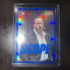 2026 TOPPS WWE CHROME TRIPLE H SCOPE BLUE REFRACTOR SP #/150 PAUL LEVESQUE