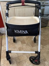 KMINA Pro Folding Indoor Rollator with Tray Narrow Walking Frame
