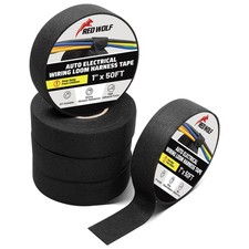 Wire Harness Tape 1 Inch 50 FT High Temp Wiring Loom Harness Self-Adhesive Fe...