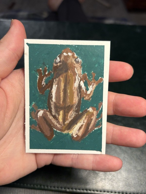 ACEO Original Watercolor Painting HARRY POTTER Chocolate Frog  Mini Art Card
