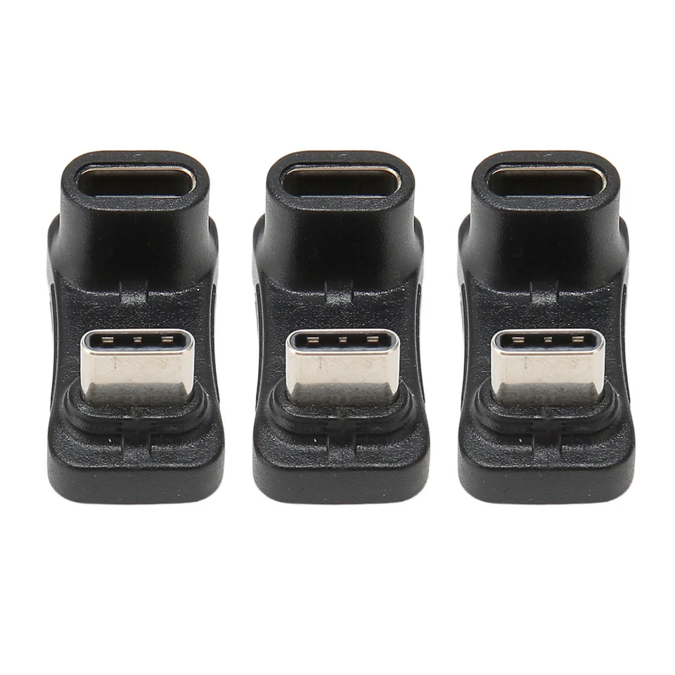 3x Type C Male To Female Adapter U Shaped 100W 10Gbps 4K Supported 180° USB C Ad - Image 3 of 4