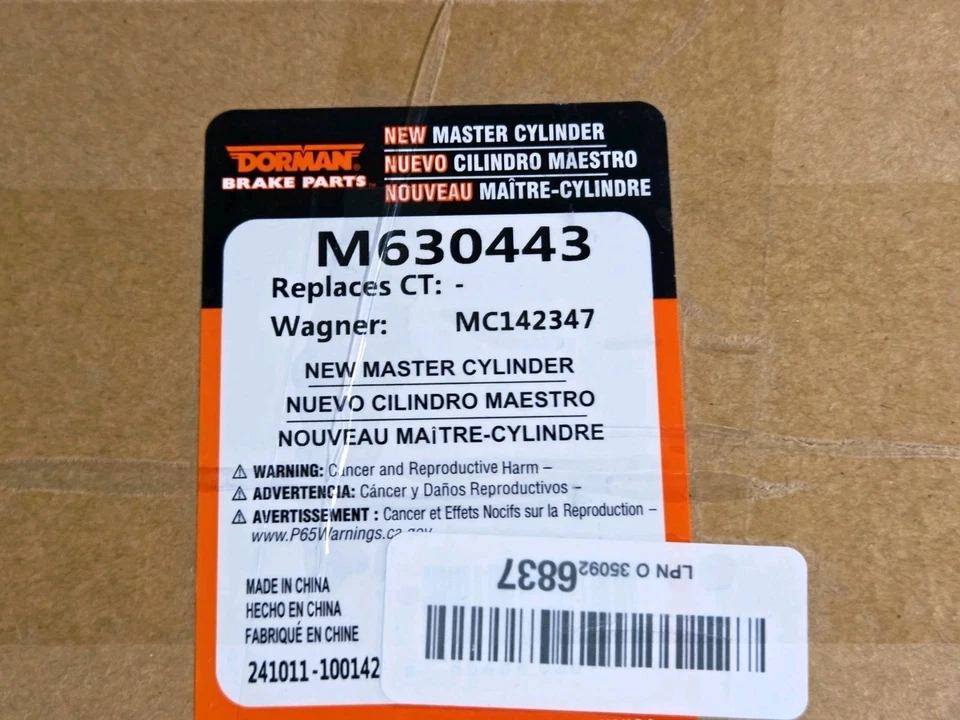 2004-2008 Dorman cilindro mestre de freio para Chevrolet Malibu Pontiac G6 M630443 - Imagem 2 de 4