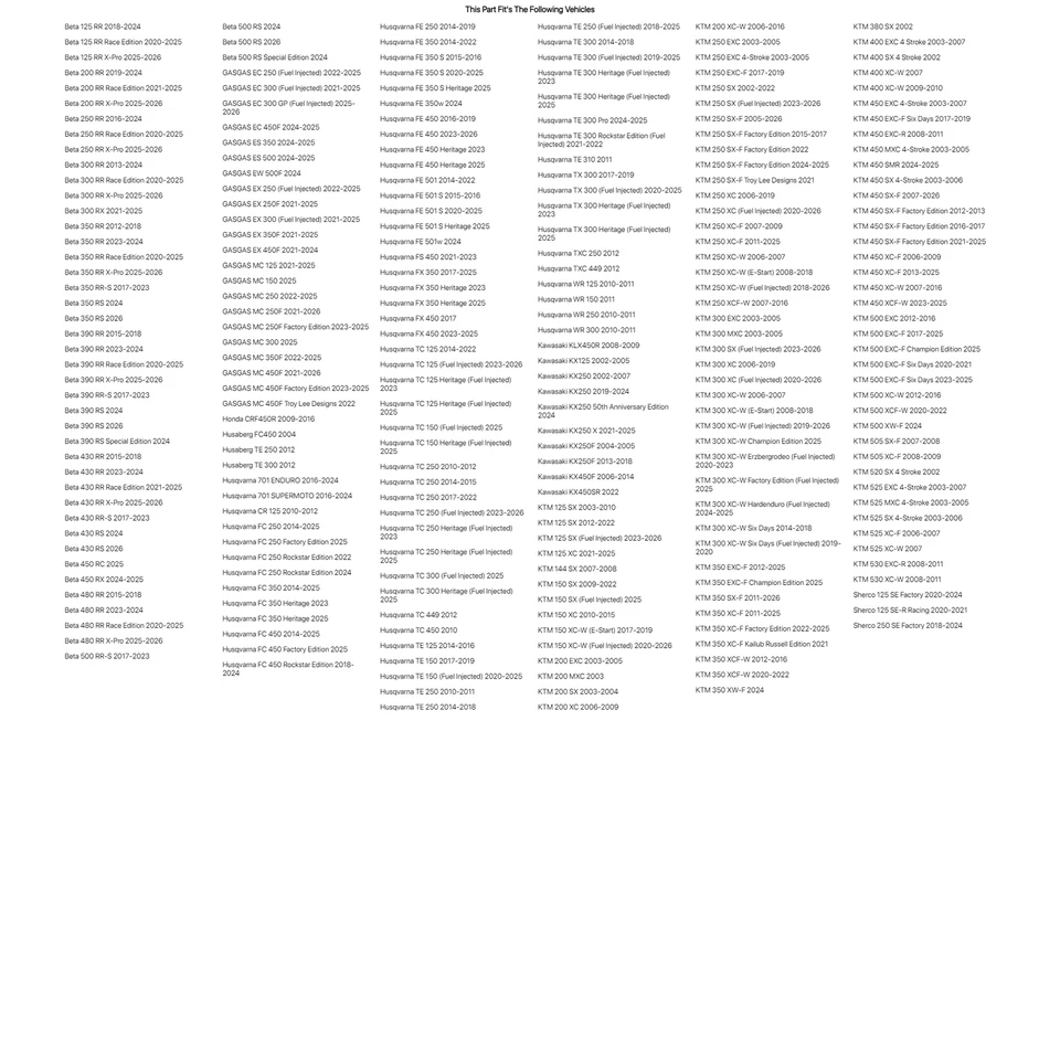 Внутренние вилочные втулки Race Tech для YAMAHA YZ450F 2004-2023 - Изображение 4 из 4