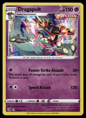 Dragapult 130/264 Holo Rare Fusion Strike Pokemon Near Mint