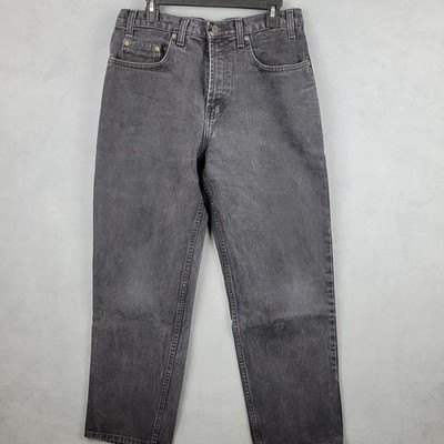 Kirkland Signature Jeans Mens 34x30 Charcoal Cotton Denim Straight Leg Dark Wash