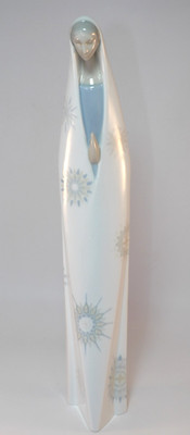 Lladro 14'' Religiöse Figur 4586 Jungfrau Maria Madonna betend 70er Jahre TOP
