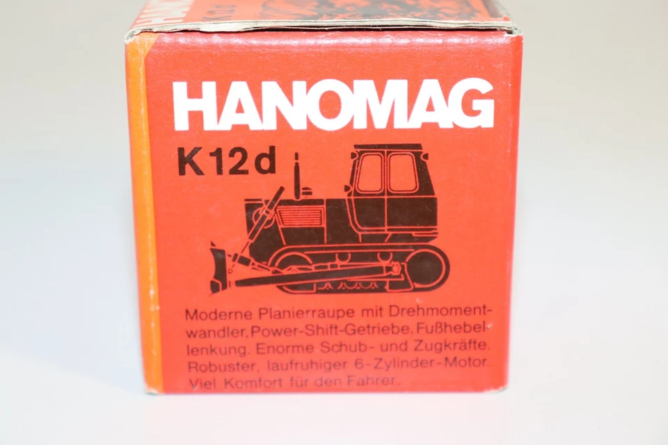 Cursor Metallmodell 1269 Hanomag K 12 d Werbemodell Bulldozer Excavator 1:50 OVP - Bild 3 von 4