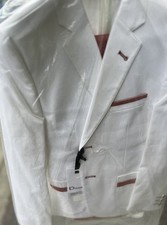 NWT Boys White Blazer Satin Pink Pant Suit Size 8 Or 12 Year