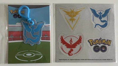 Pokemon Go Fest Promo Keychain Team Mystic With Stickers - image 1 of 2