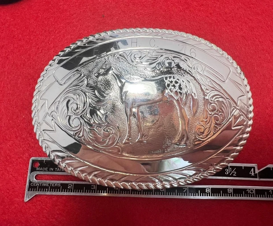 Винтажная пряжка ремня Crumrine Appaloosa Horse Western Trophy Sam Marco EB-1 - Изображение 2 из 4