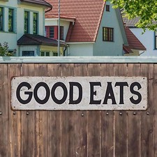 Good Eats Vintage Metal Sign Rustic Kitchen Cafe Home Wall Decor Plaque