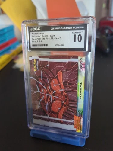 CGC 10 Pokemon Topps The First Movie - Awakenings #2 First Print (Mewtwo)