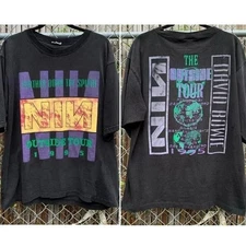 Nine Inch Nails David Bowie Outside Tour Two Sided Reprint T-Shirt Vintage 1995