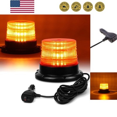 LED Strobe Light, 12V-24V Amber 40 LED Warning Safety Flashing Beacon Lights ...