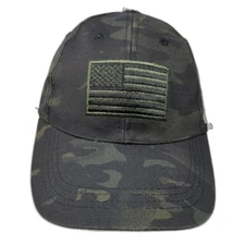 American Flag Strapback Baseball Cap Multi One Size Camo 6 Panel Voodoo Tactical