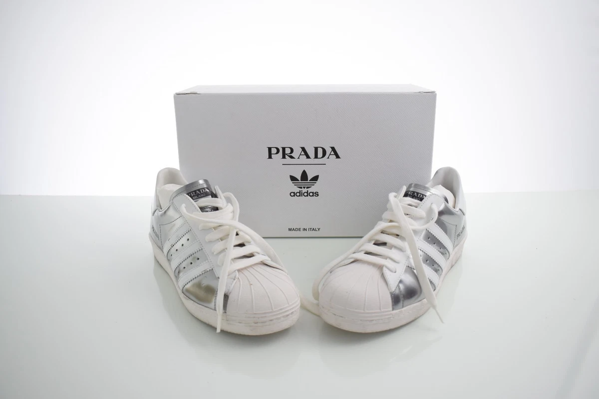 Prada x adidas Superstar Silver Metallic for Sale | Authenticity
