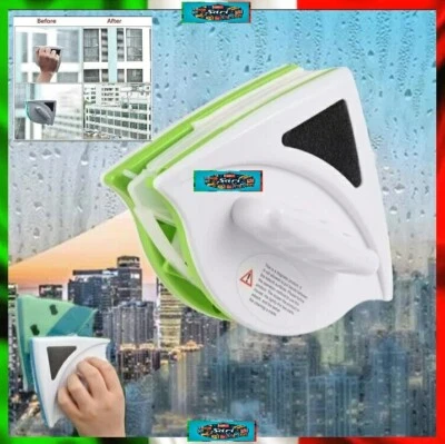 LEOVIN Lavavetri Magnetico per Finestre Vetro Singolo - Tergicristallo spessore 3-8mm