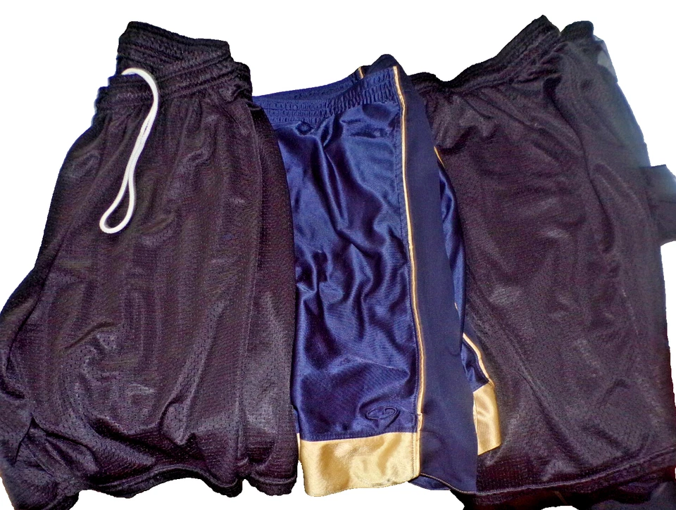 3 sport shorts size XL & 3X Game Gear black Shorts Champion blue/gold Medium S2 - Image 3 of 3