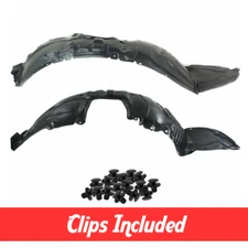 Front Driver & Passenger Side Fender Liner Set w/ Clips For 2010-2013 Mazda 3