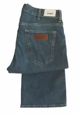 Mens Wrangler Jacksville Bootcut Fashion Jean Zip Fly 34H - Blue Denim   