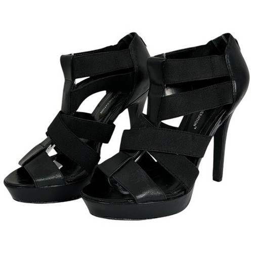 BCBGeneration Black Pumps Womens Size 7.5 Witchy Y2K High Heel Sandals Minimal - Picture 13 of 16