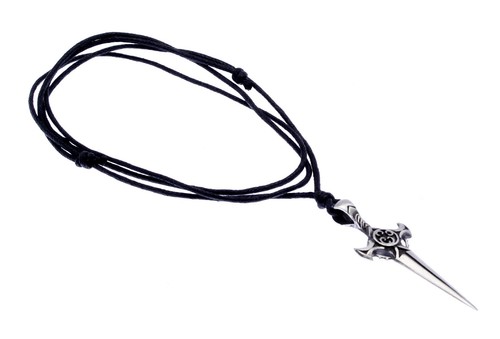 Collar Collar Cuerda Negro Collar Negro Pentagrama Hexagonal Cruz Calavera Árbol de Peltre Wiccano - Imagen 32 de 54