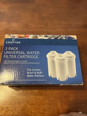 Crofton Universal Water Filter Cartridges for Water Pitchers  (3pack)