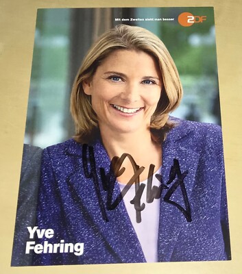 Yve Fehring Original signierte Autogrammkarte ZDF Autogramm Karte TV #21