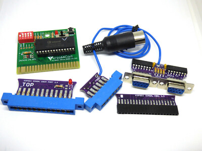 Commodore 64 Multirom Diagnostik Test Cartridge 586220 & Harness Versa64Cart