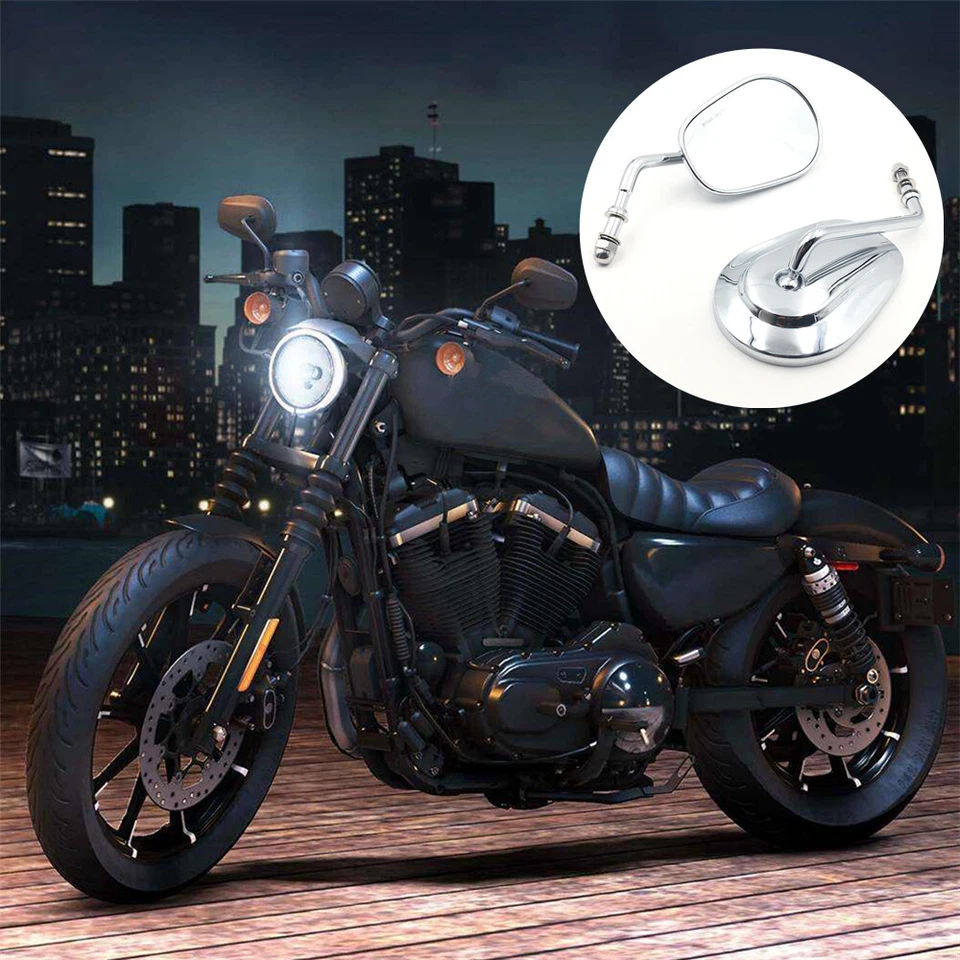 For Harley Davidson Dyna FXD FXDC FXDB FXDL FXDF 8mm Chrome short stem Mirro G1N Foto 2 de 4